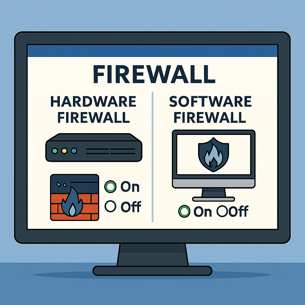 하드웨어와 소프트웨어에 방화벽 설정 이미지
