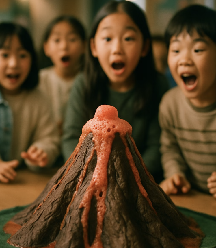 화산폭발실험의 과학 원리, 쉽게 설명해 드립니다 (중화반응)