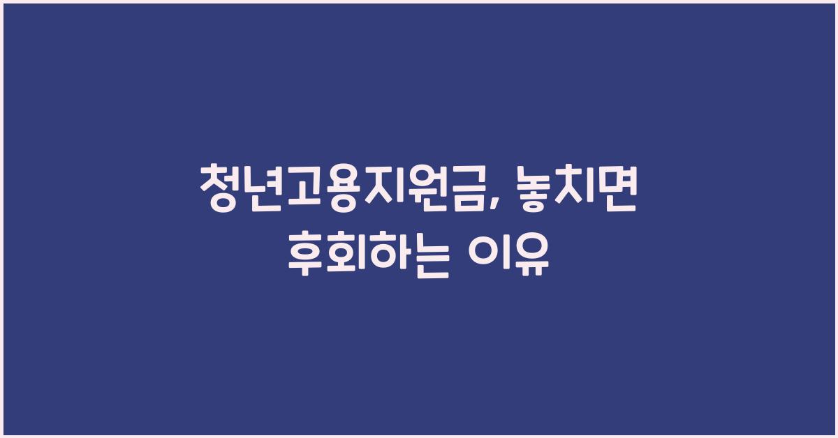 청년고용지원금