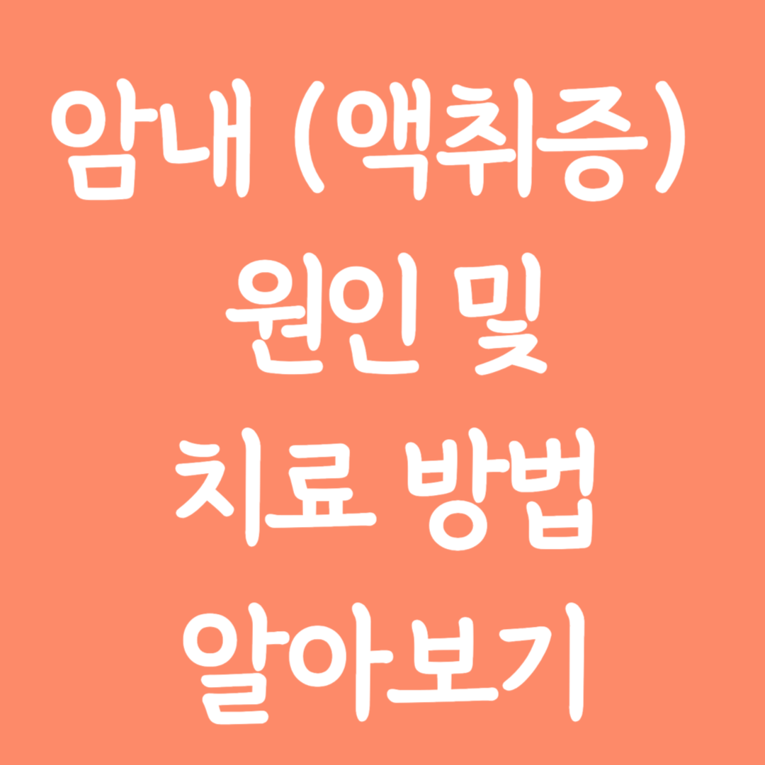 암내 (액취증) 원인 및 치료 방법