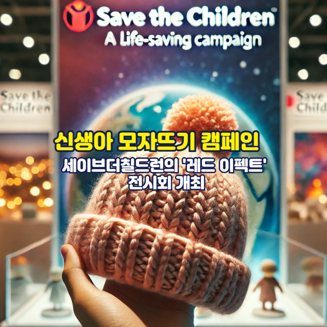 신생아 모자뜨기 캠페인, 세이브더칠드런의 '레드 이펙트' 전시회 개최