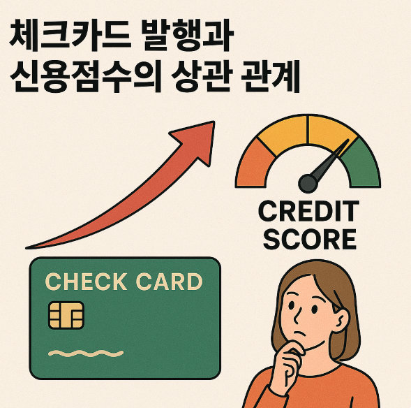 체크카드 발행과 신용점수의 상관 관계