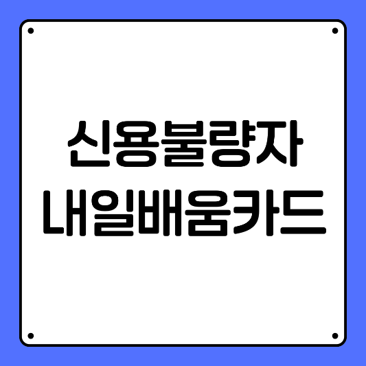 신용불량자-내일배움카드