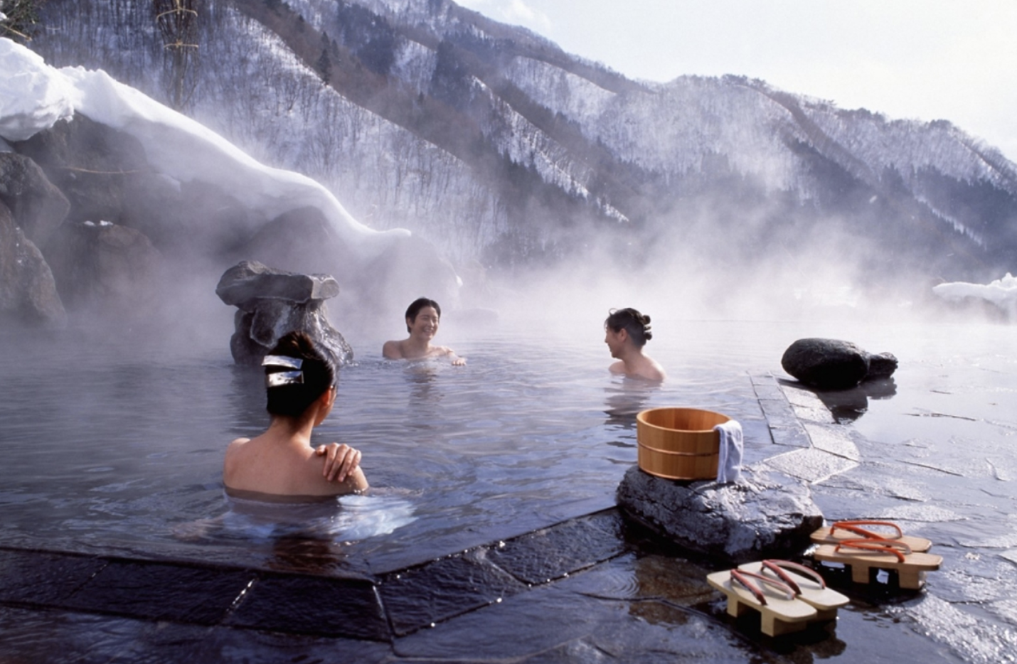 일본의 온천 모습