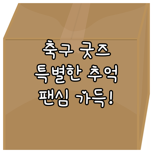 축구 굿즈로 특별한 추억 만들기: 팬