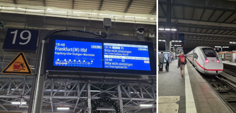 뮌헨에서 프랑크푸르트 가는 기차