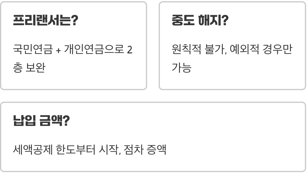 국민연금 vs 개인연금 vs 퇴직연금, 3층 연금 완벽 비교
