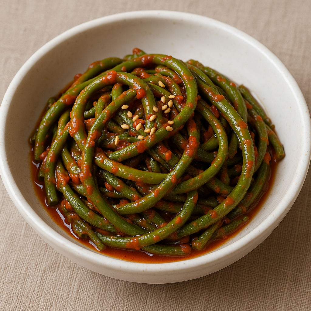 고추장 양념에 무친 다래순 나물