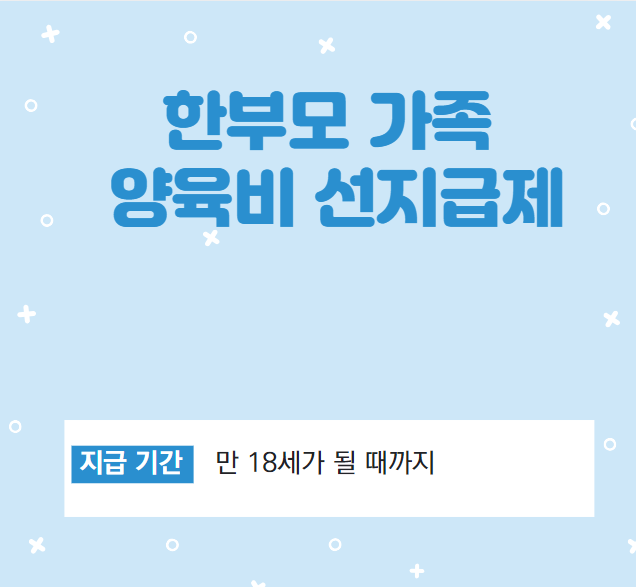 한부모 가족 양육비 선지급제