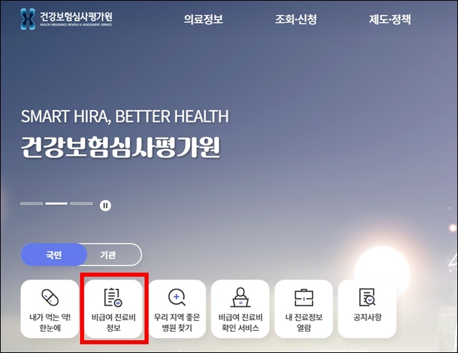 독감예방주사-가격비교-홈페이지-화면