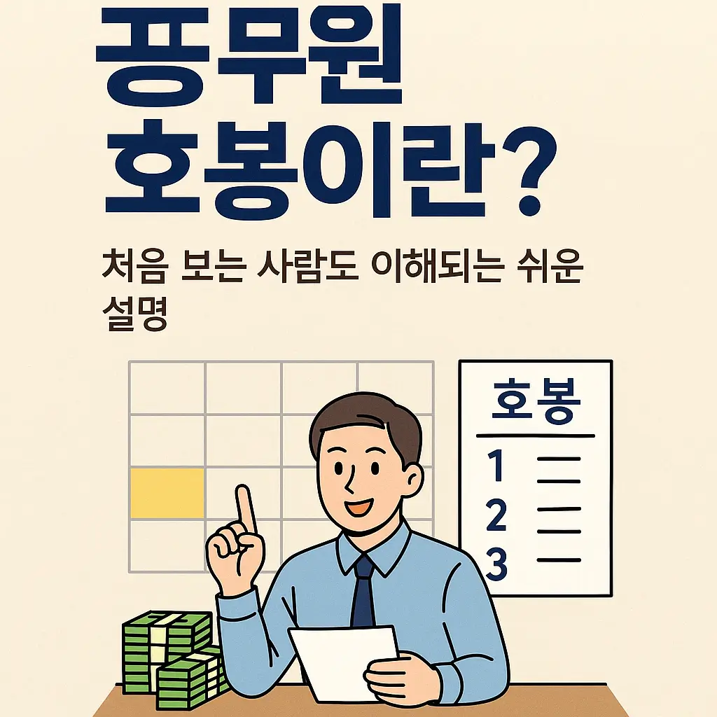 공무원 호봉이란?｜처음 보는 사람도 이해되는 쉬운 설명