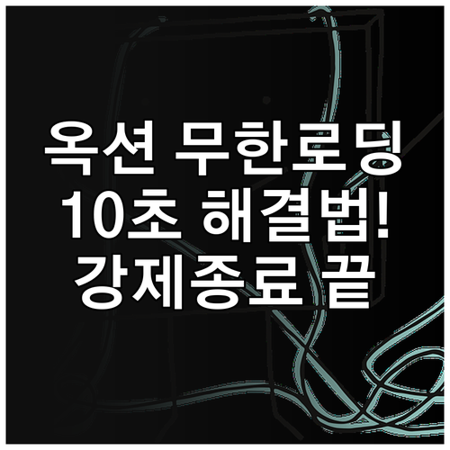 옥션 앱 무한 로딩 및 강제 종료 현..
