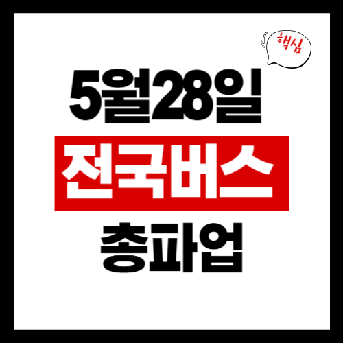 2025-전국-버스-5월-28일-동시-파업-대응방법-총정리