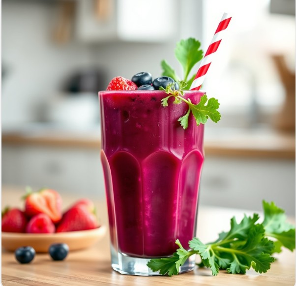 트리플 베리 & 케일 부스터 주스