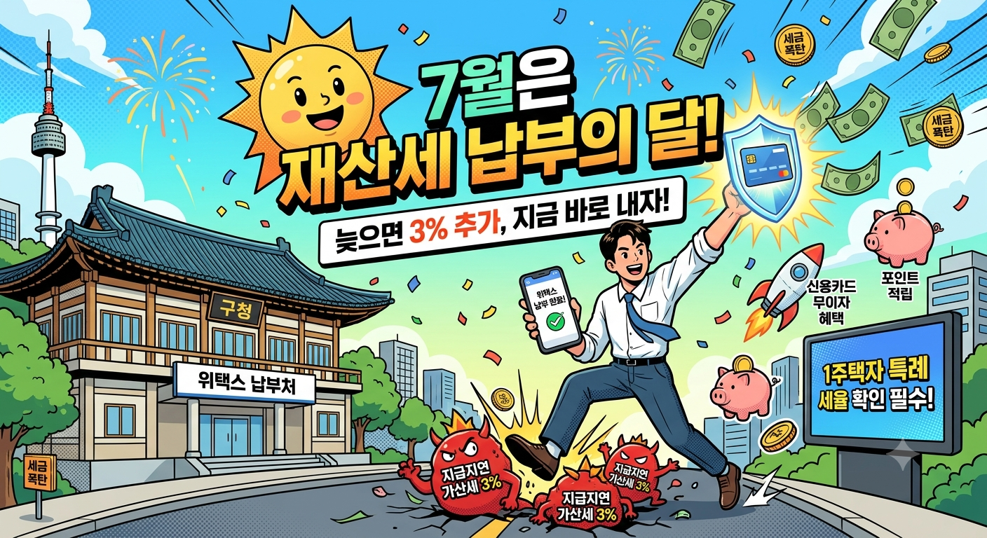 7월은 '재산세 납부의 달' 1주택자라면 세금 혜택 체크!
