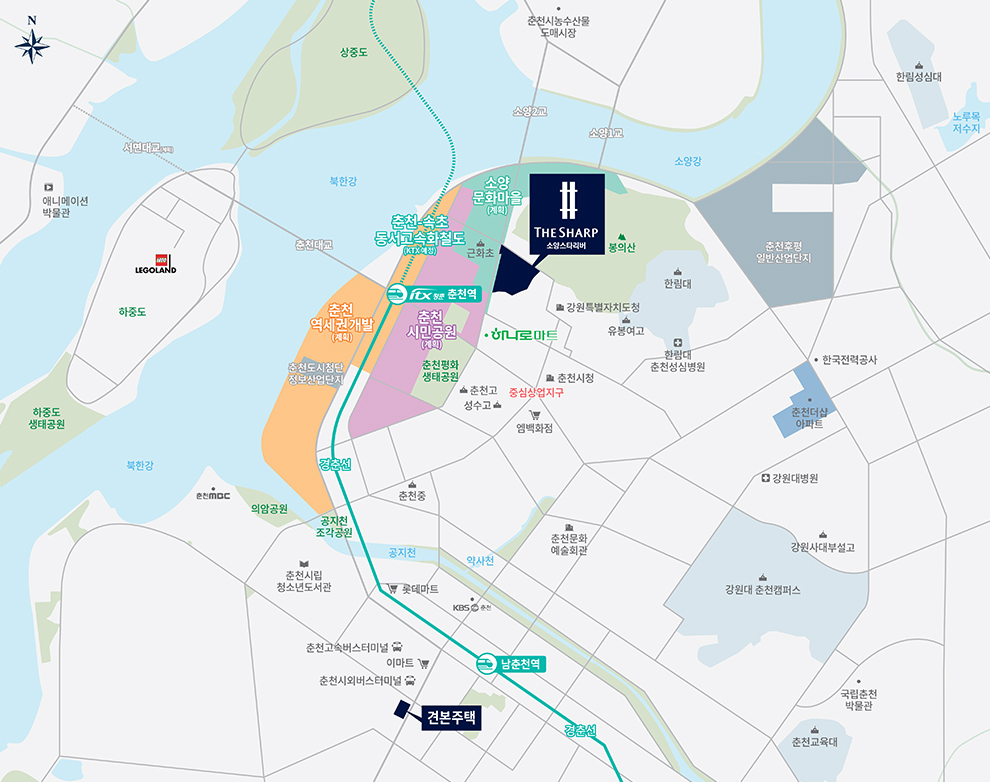 춘천 더샵 소양스타리버 입지환경