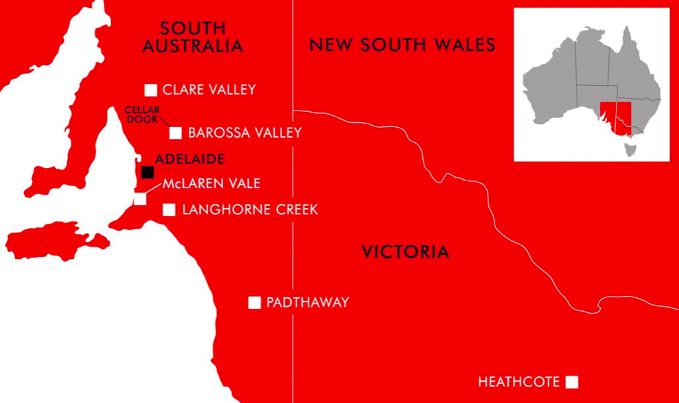 투 핸즈 와인스의 포도밭 위치