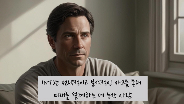INTJ는 전략적이고 분석적인 사고를 통해 미래를 설계하는 데 능한 사람에 관한 사진
