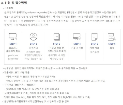 청년내일희망카드 신청방법