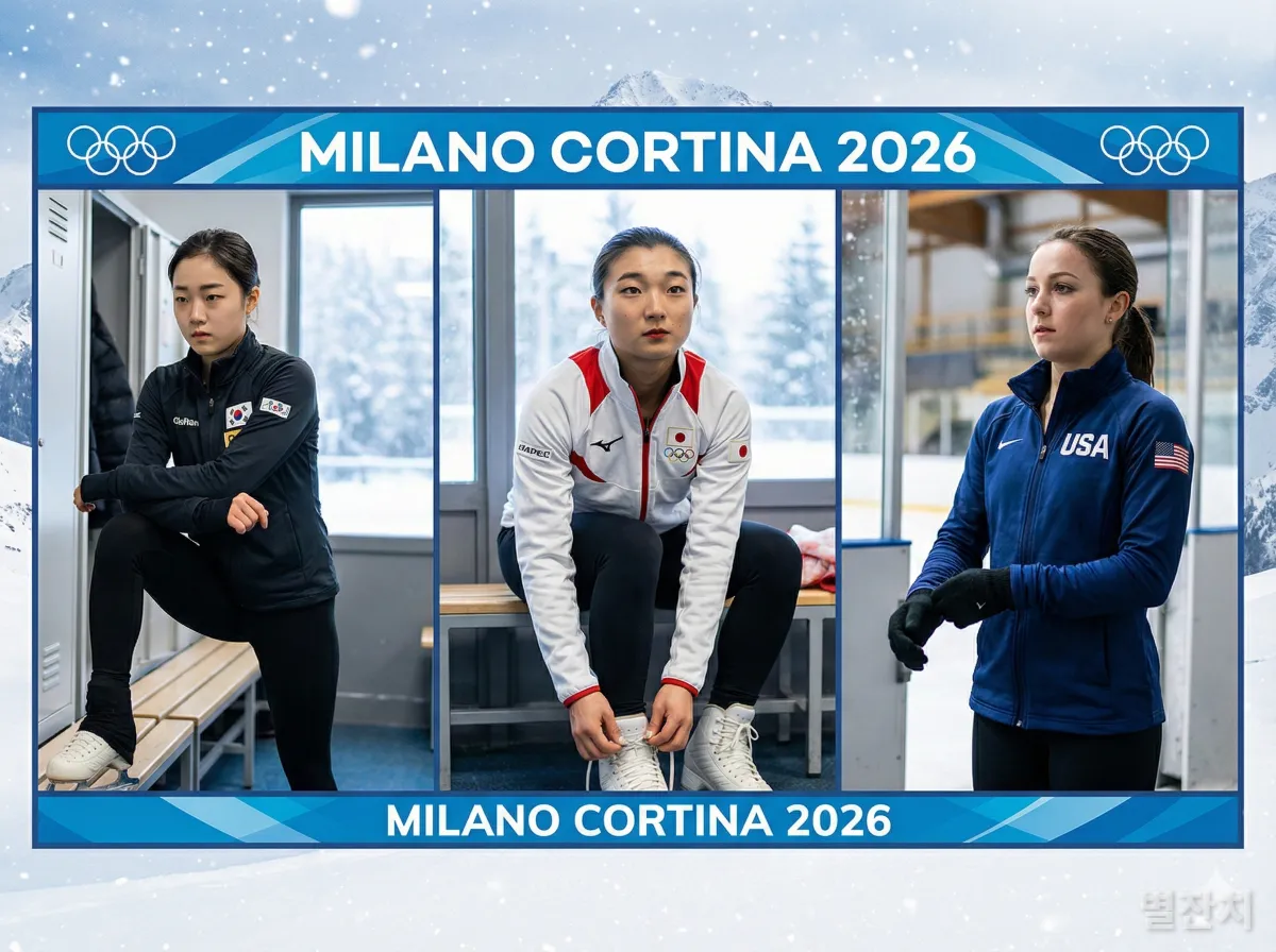 한국, 일본, 미국 피겨 스케이팅 라이벌 선수들의 긴장감 넘치는 경쟁 구도