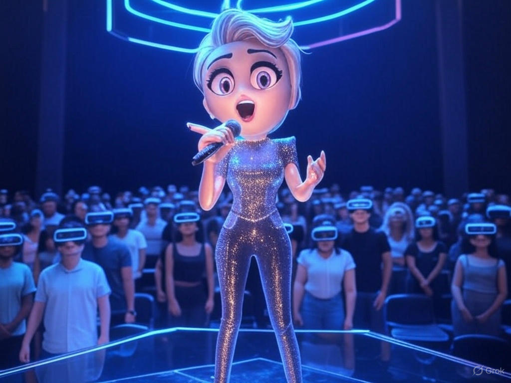 가상 가수 VR 공연 이미지"