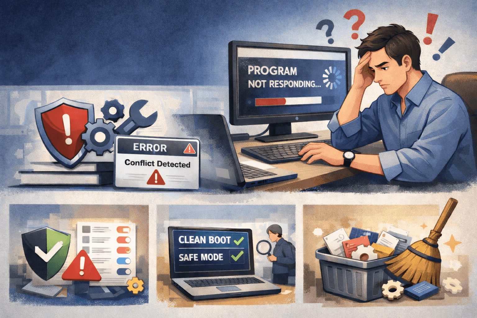 특정 프로그램만 계속 멈추는 이유와 충돌 해결법