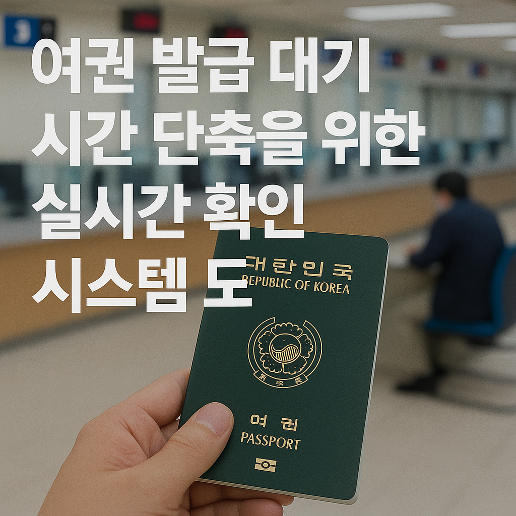 " 여권 발급 대기 시간 단축을 위한 실시간 확인 시스템 도입 "