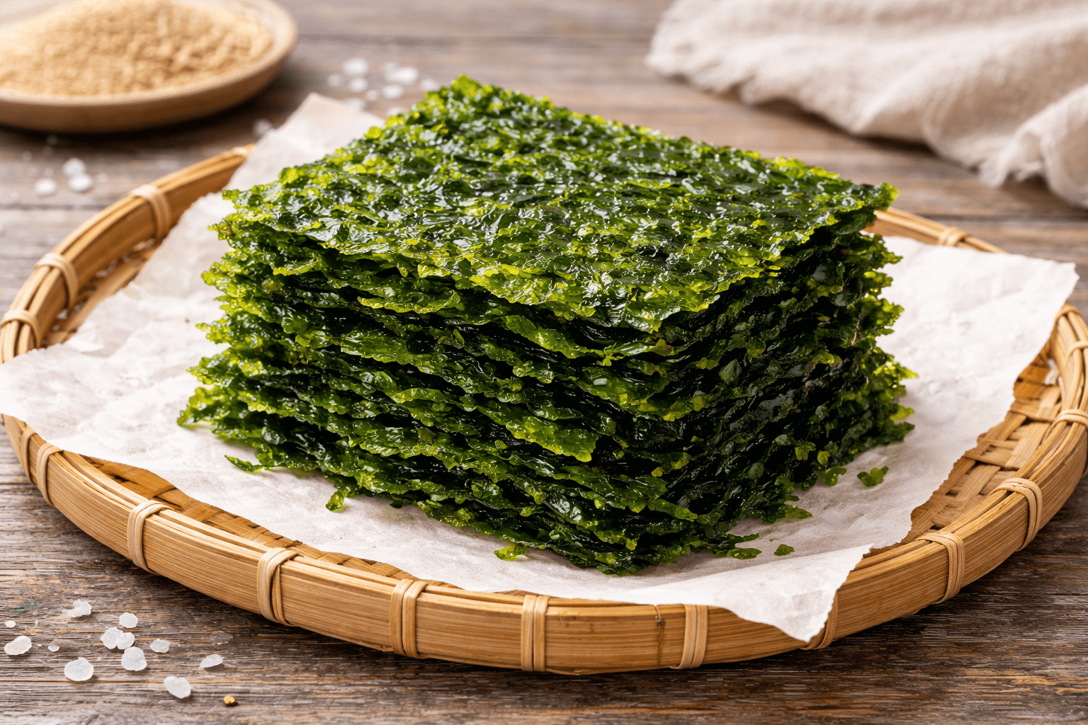 파래김: 향긋한 바다 향과 부드러운 식감