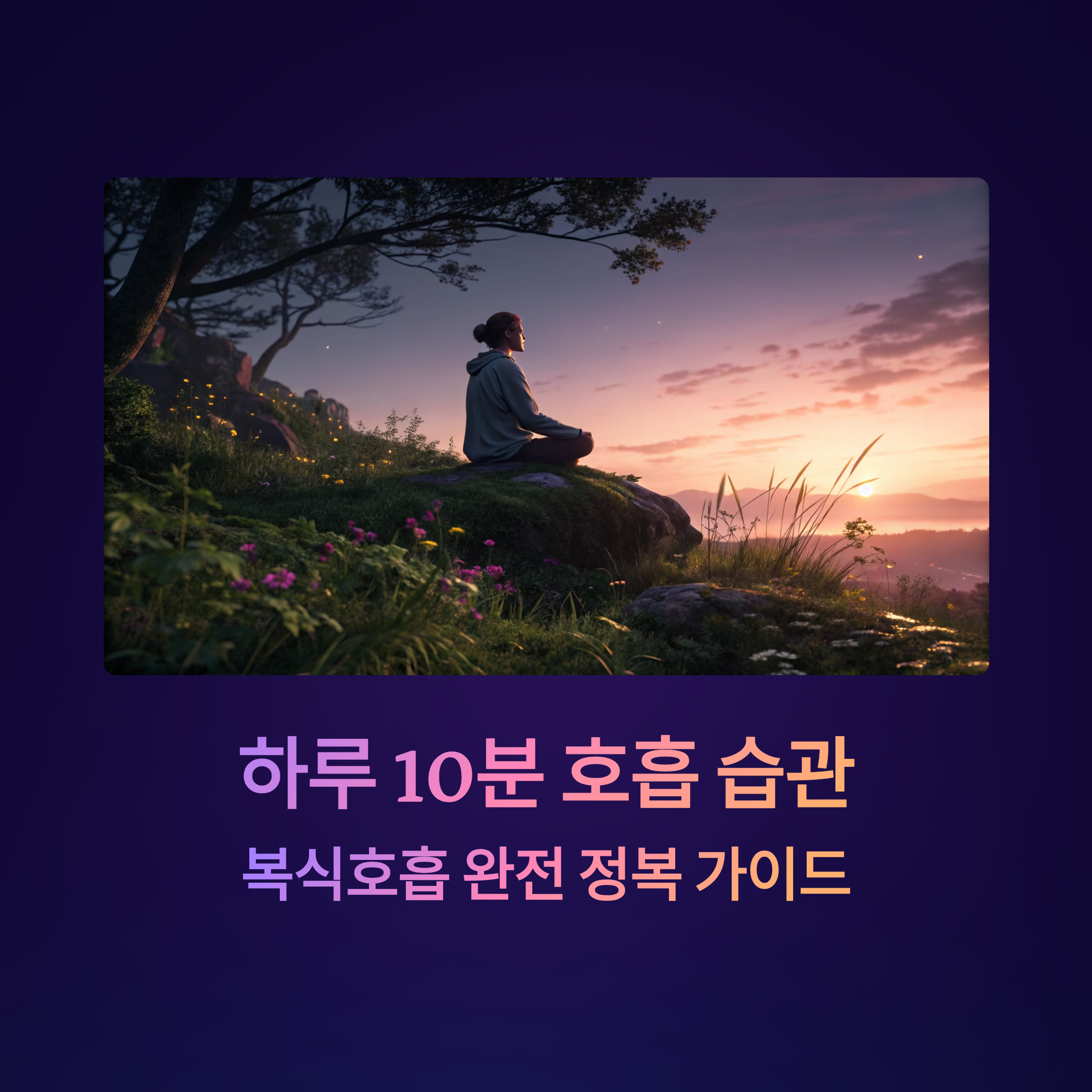 복식호흡 연습법