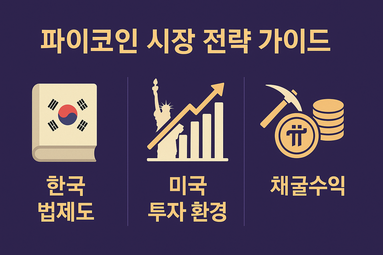 파이코인 시장 전략 가이드 (한국 법제도, 미국 투자 환경, 채굴수익)