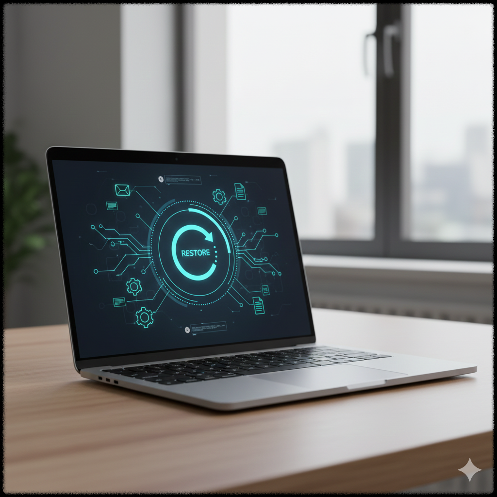 시스템 복원을 나타낸 이미지