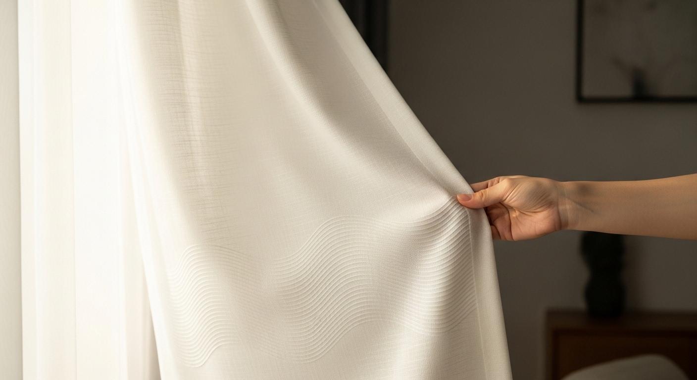 커텐 형상기억방법