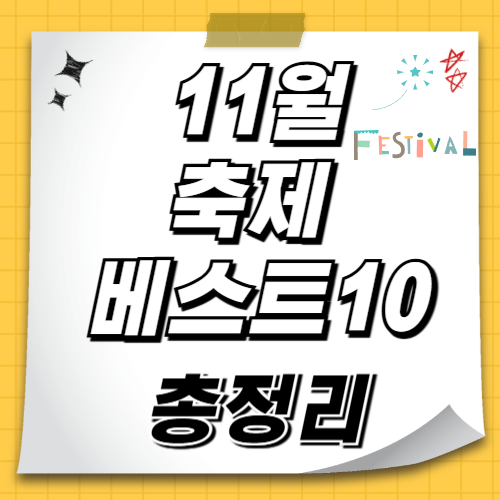11월 축제 베스트 10