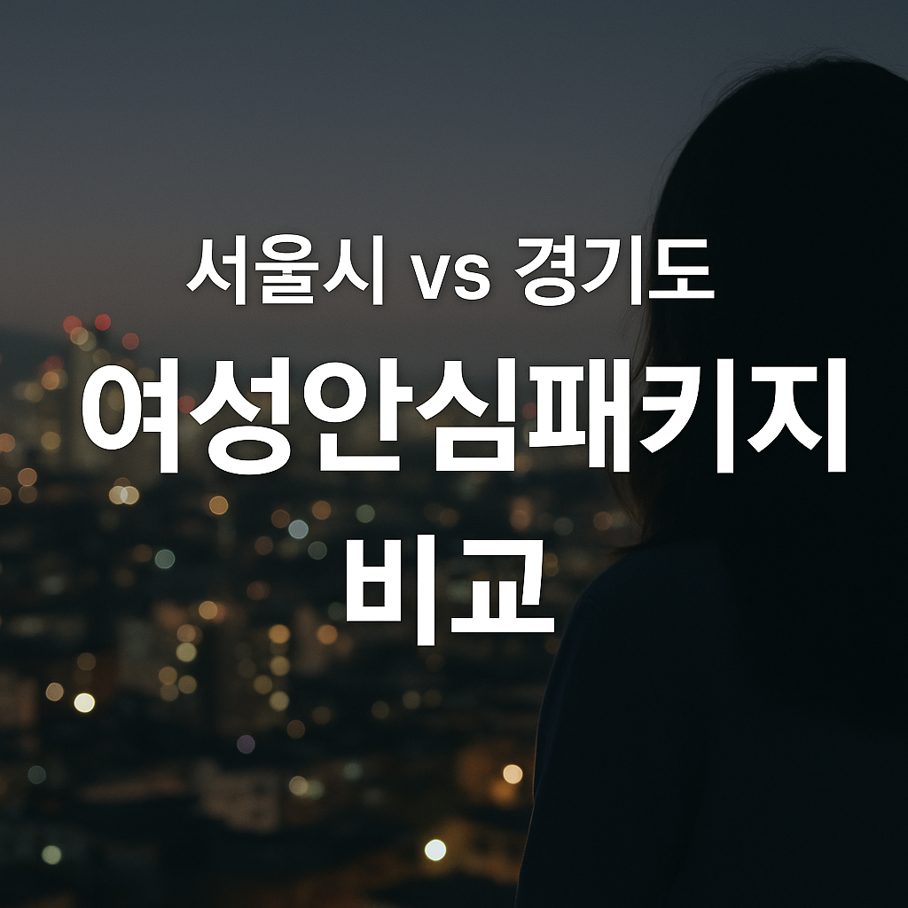 서울시 vs 경기도 여성안심패키지 비교