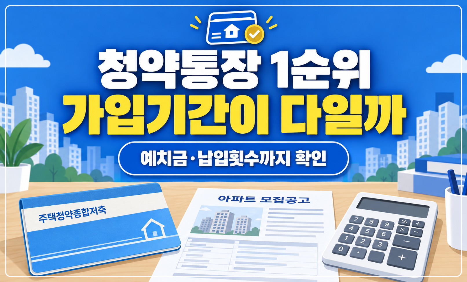 청약통장 1순위 조건 대표 썸네일