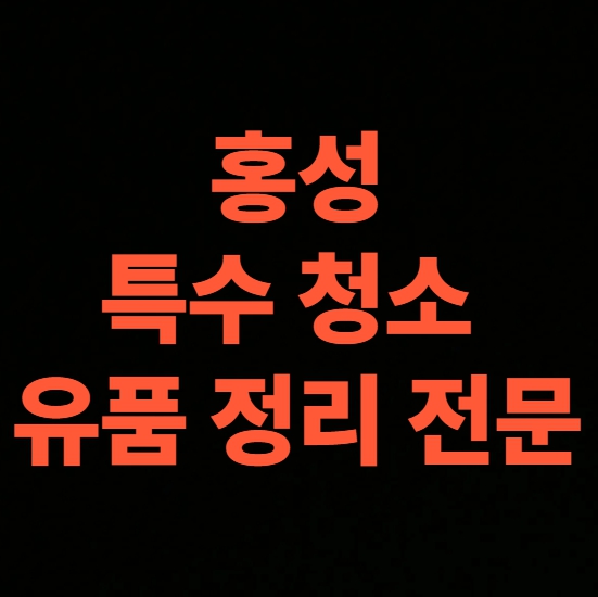 홍성 고독사청소 업체