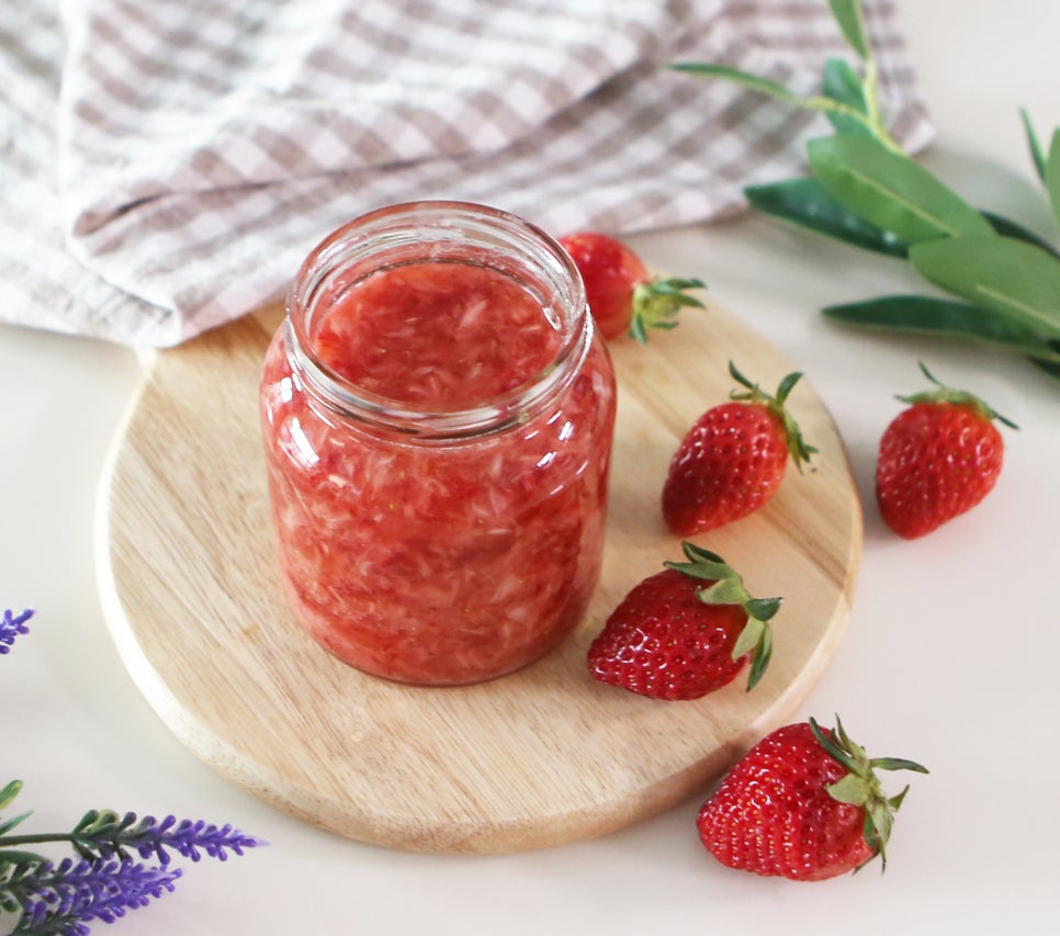 딸기청 & 카페 딸기라떼 만들기