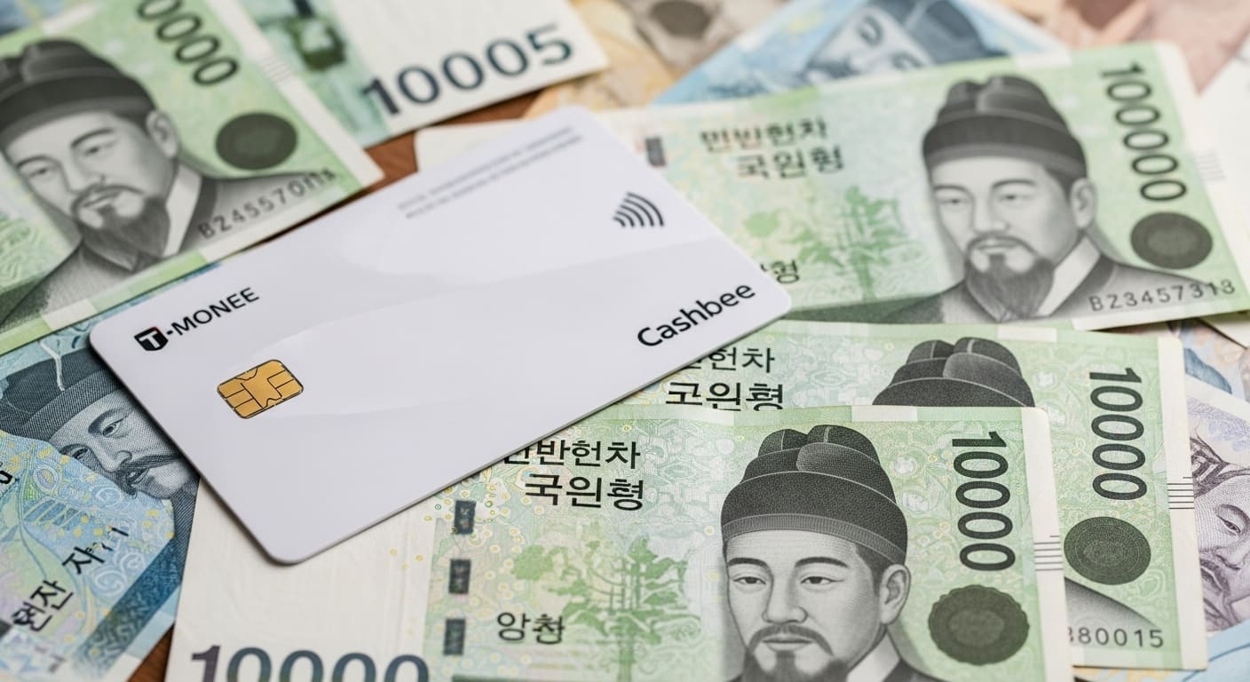 편의점 카운터에서 티머니 환불을 진행하는 장면