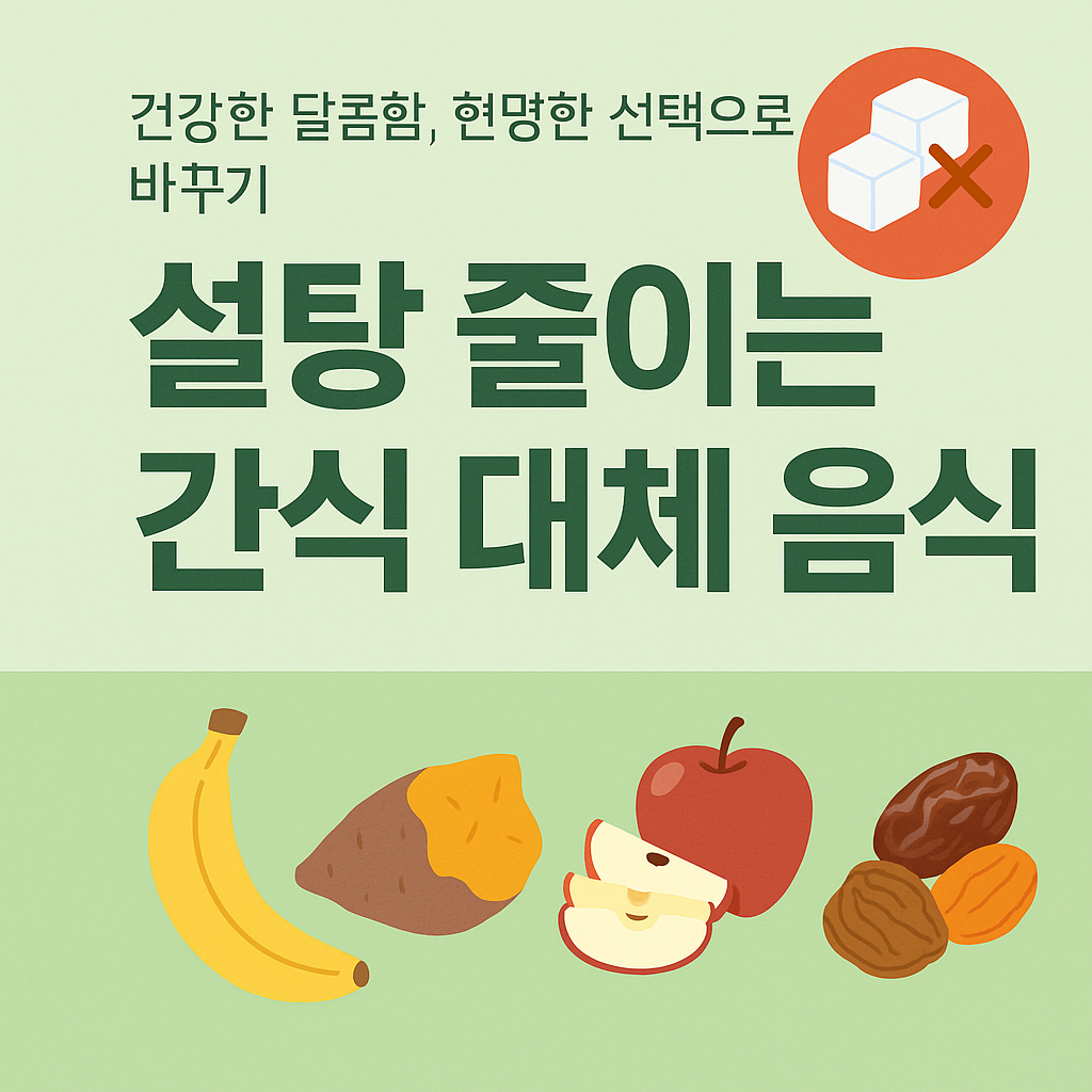 설탕 줄이는 간식 대체 음식