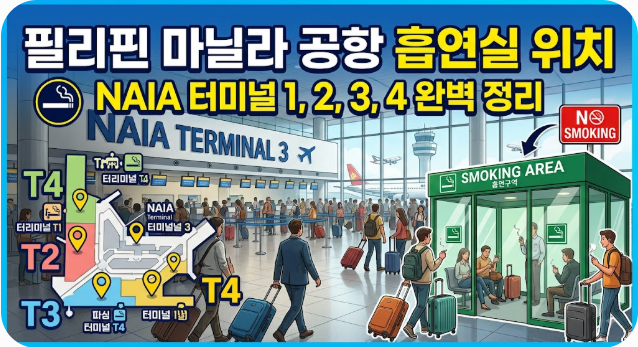 필리핀 마닐라 공항 흡연실 위치 전자담배 규정