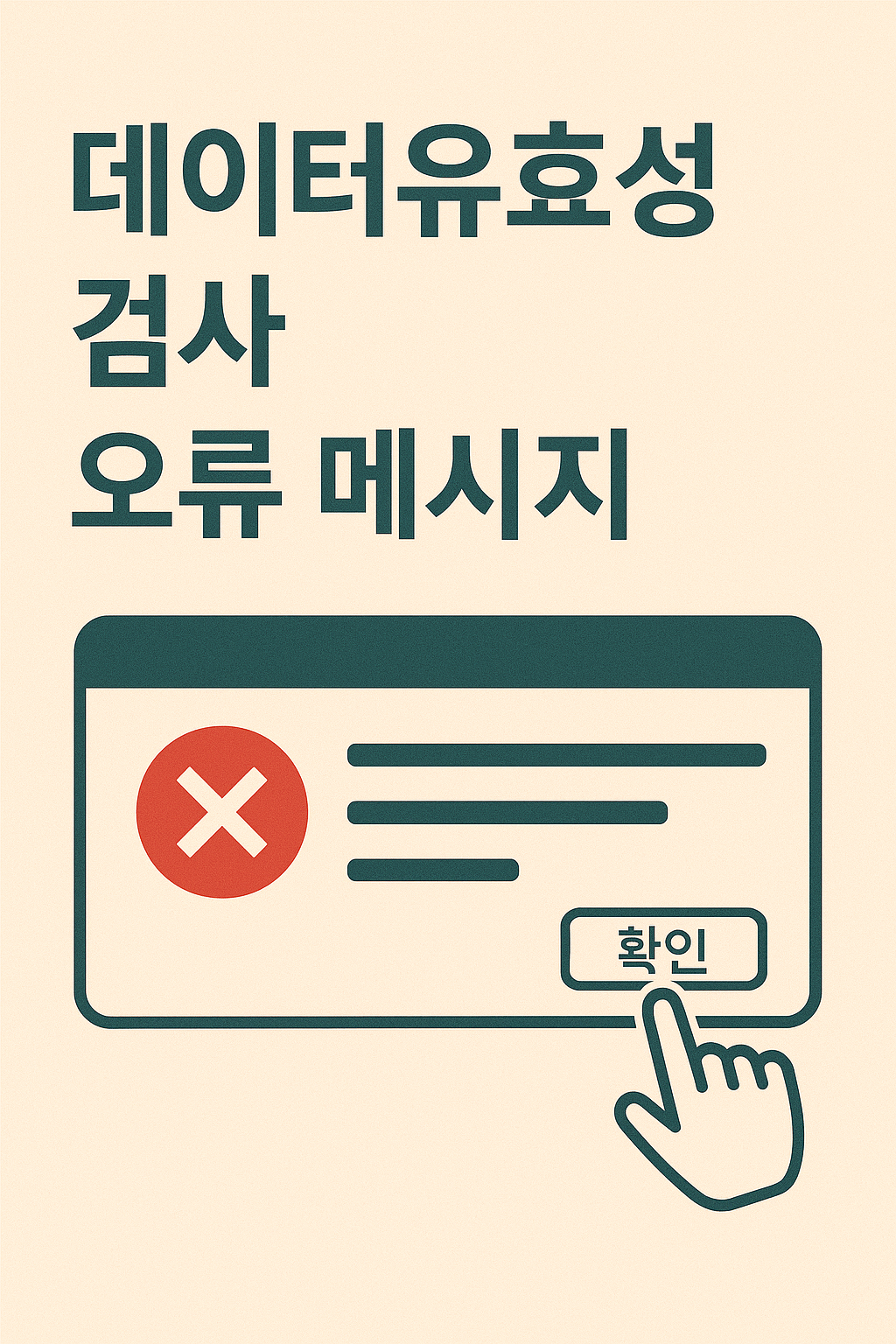 데이터유효성 검사 오류메시지 작성