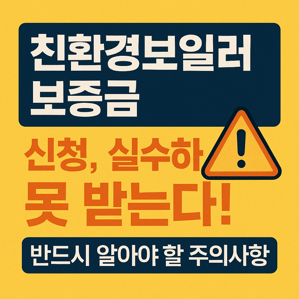 친환경보일러 보증금 신청