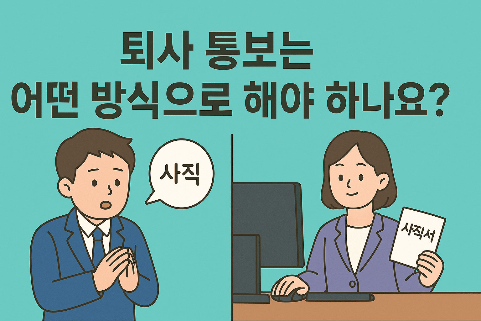 퇴사 통보는 어떤 방식으로 해야 하나요?