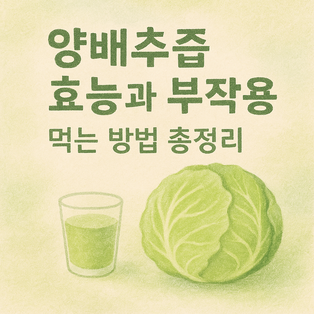 양배추즙 효능 부작용 복용법 총정리