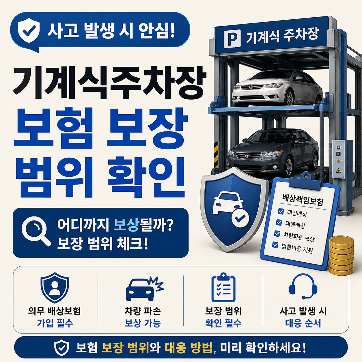 기계식주차장 배상책임보험 보장범위와 사고 대응 기준 안내