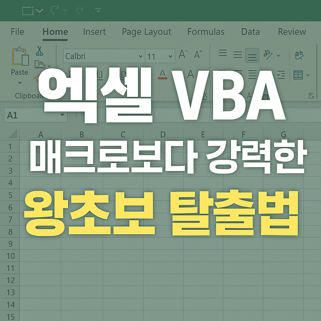 엑셀 매크로보다 강력한 VBA, 왕초보 탈출법
