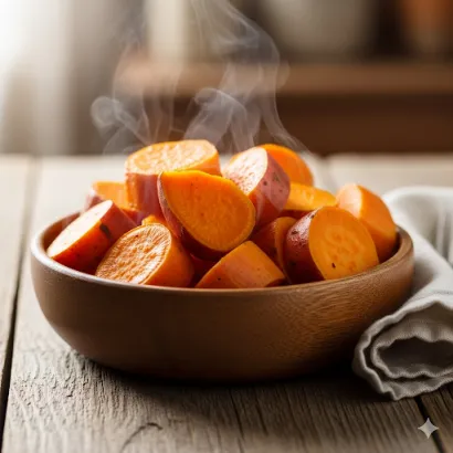 9월 제철 채소와 뿌리채소 고구마 찜 이미지