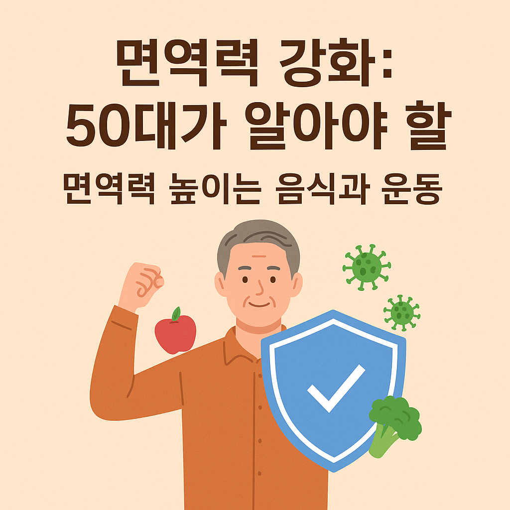 면역력 강화: 50대가 알아야 할 면역력 높이는 음식과 운동