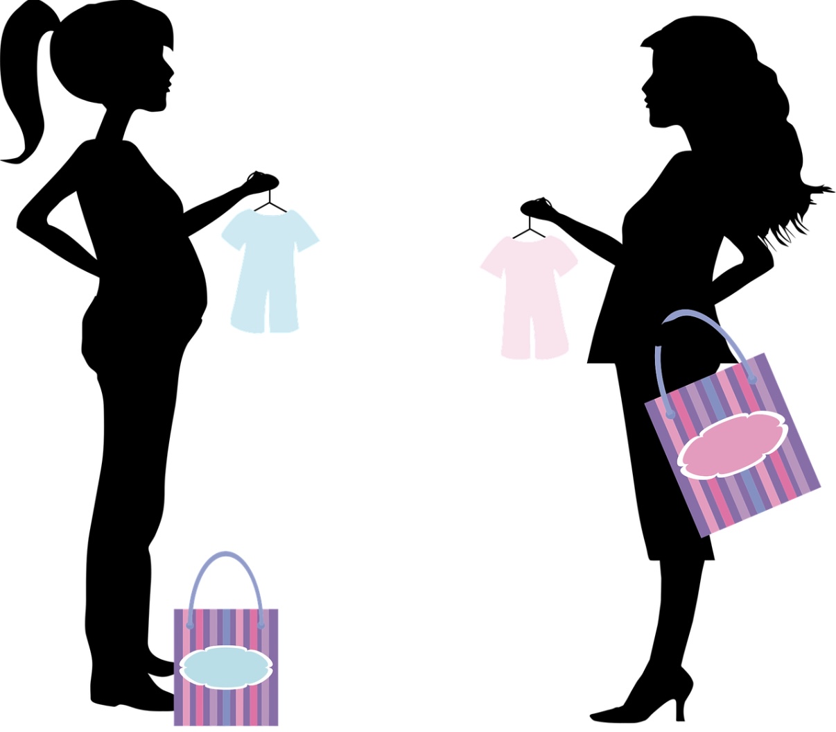 딸과 아들 임신부의 차이와 관련된 사진