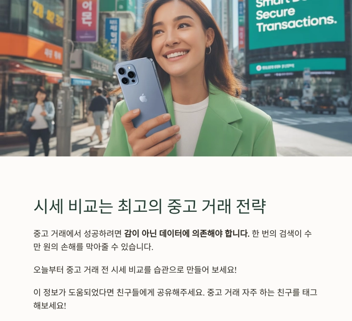 중고 거래 후회하지 않으려면? 시세 비교는 선택이 아닌 필수